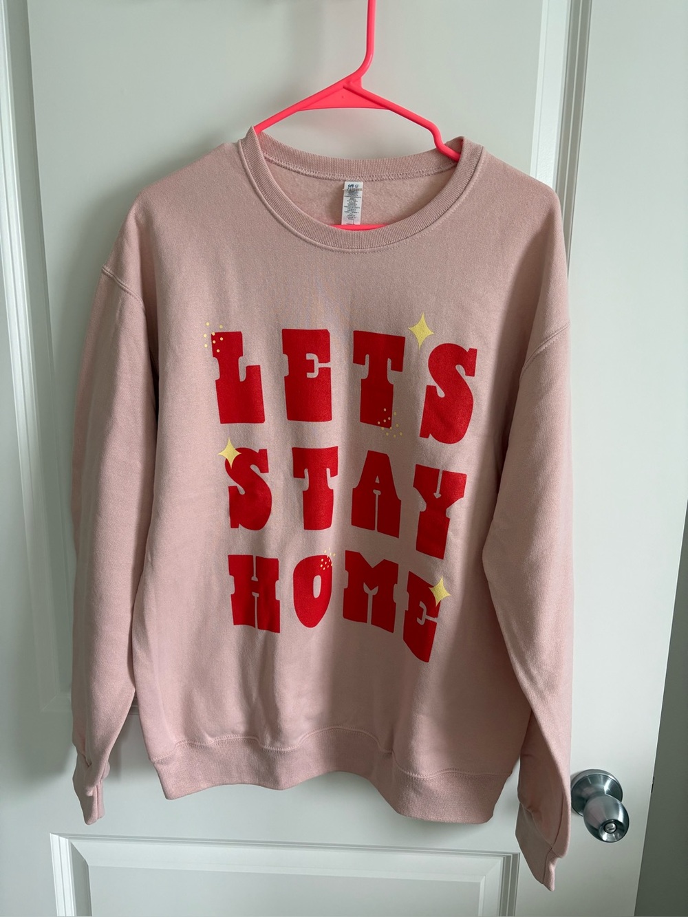 Jerzees Crewneck “Let’s stay home”